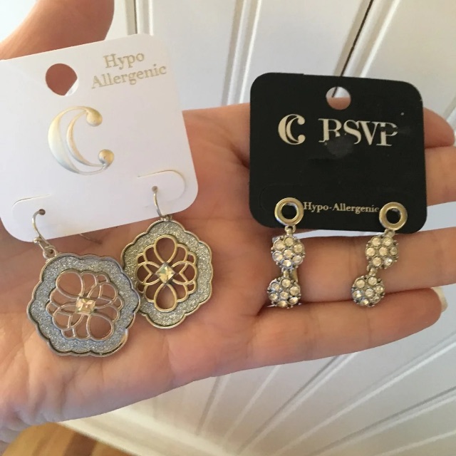 Silver Sparkly Statement Earring Bundle